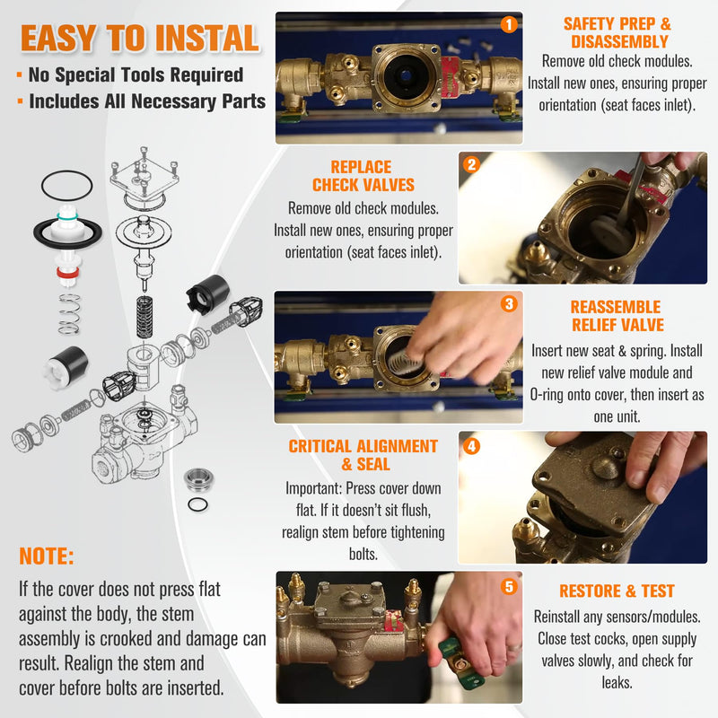0887298 Repair Kit for LF009 009 Valve 1/4-1/2 Inch RPZ - Check Assemblies