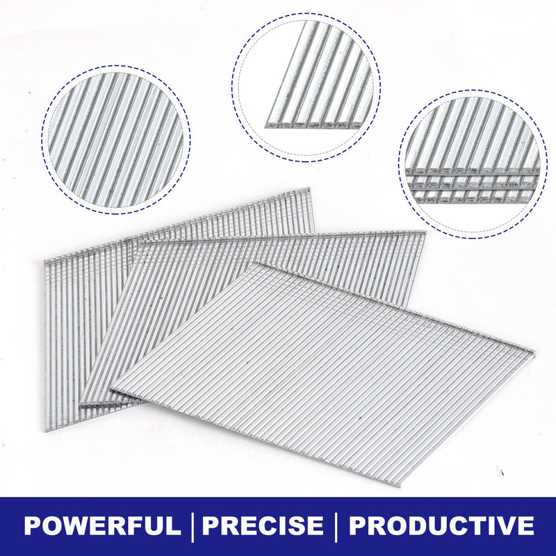 HW HAMWOO 16 Gauge Angled Finish Nails, 20-Degree, 900-Pack (1-1/4"-300, 2"-300, 2-1/2"-300), Galvanized Assorted Size Project Pack,for Pneumatic, Electric Angled Finish Nailer