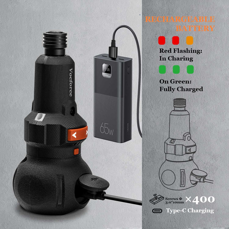 Electric Screwdriver, 5" Compact 400RPM Small Cordless Screwdriver