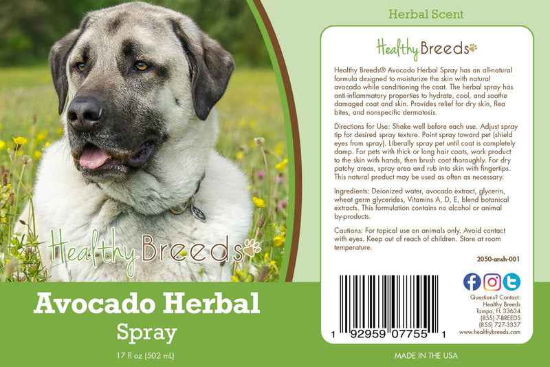 Healthy Breeds Anatolian Shepherd Dog Avocado Herbal Spray 17 oz