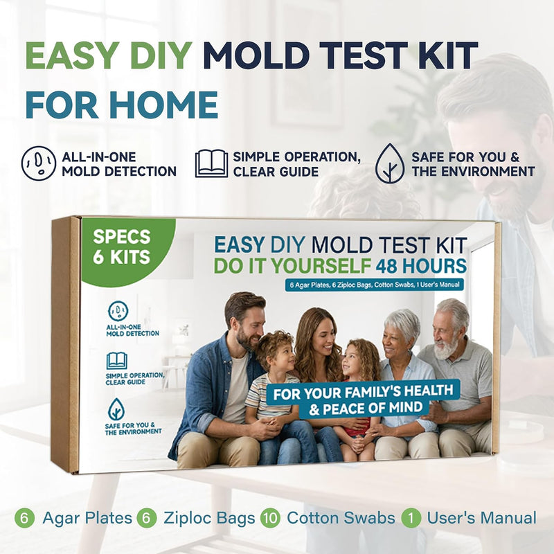 Mold Testing Kit with 5 Individual Tests - DIY Mold Test Kit for Home - Includes Detailed Mold Identification Guide - Fast and Reliable Mold Detector for Home - NewNest Australia