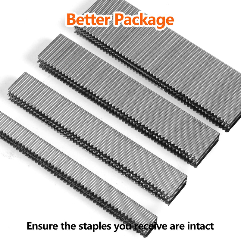 1000-Count 1- Inch Length 304 Stainless Steel 18 Gauge 1/4 Inch Narrow Crown Staples Heavy Duty Beveled Chiseled Pointed Galvanized Staples, for Pneumatic, Electric 18GA Stapler Gun 1"-1000