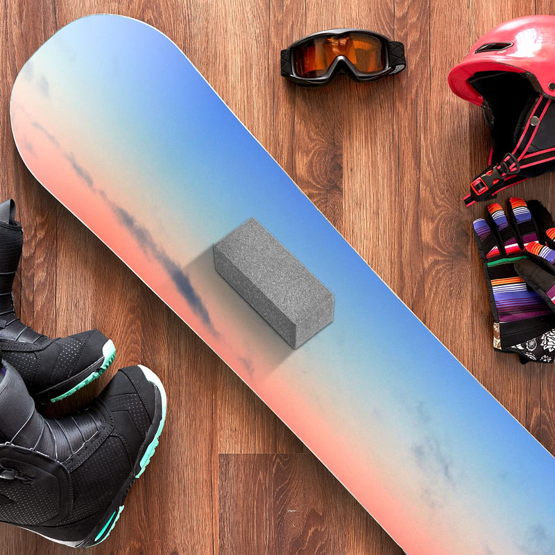 Batiyeer Soft Gummy Stone for Skis, Grinding Rubber Gummy Abrasive Block Stone, Snowboard Ski Stone for Removing Rust and Burrs, 50 x 20 x 20 mm, 60 Grit Gray