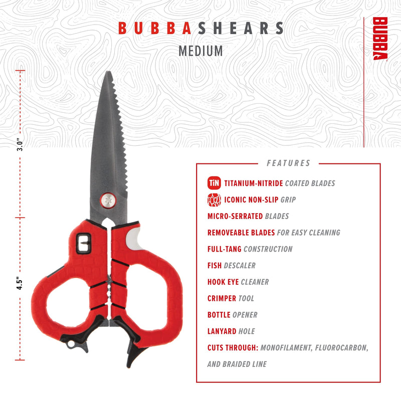 BUBBA Shears Red Medium
