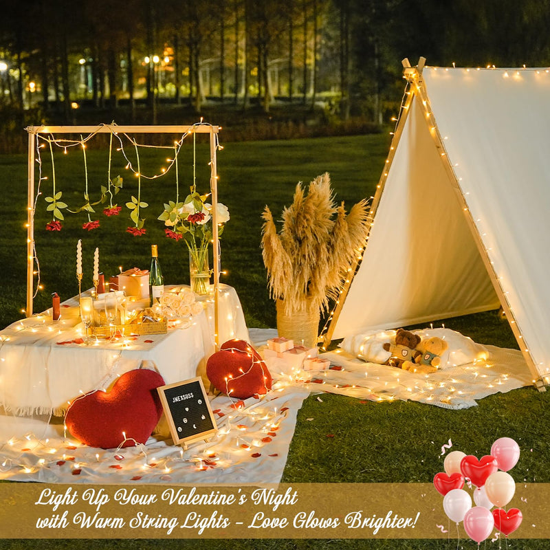 JMEXSUSS 200 LED Christmas String Lights Indoor Outdoor, Connectable Warm White String Lights for Bedroom Clear Wire, 66 Ft Twinkle Fairy String Lights Plug in for Wedding Tree Spring Decorations