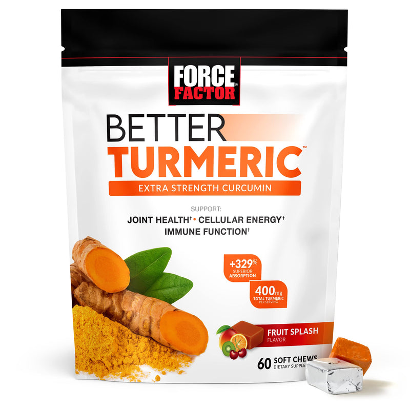 Force Factor Amazing Ashwa for Stress Relief + Better Turmeric Joint Support + Total Beets Heart-Healthy Energy Soft Chews (60 Chews Each) - PawsPlanet Australia