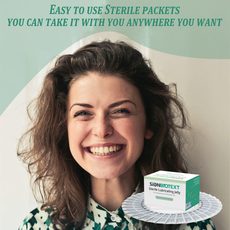 Sterile Lubricant Jelly for Hospitals and Clinics Use. Professional Lubricating Single Packets, Water Based Gel Lubricants by Sion Medical 0.105 oz (3g) 144 per Box - Lube on The Go! 0.11 Ounce (Pack of 144)