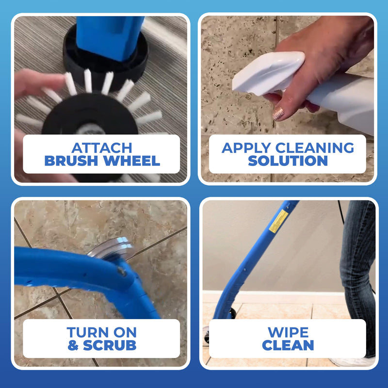 Grout Groovy Brush Wheels 3-Pack | Nylon Replacement Grout Scrubber Heads Standard 3 Pack