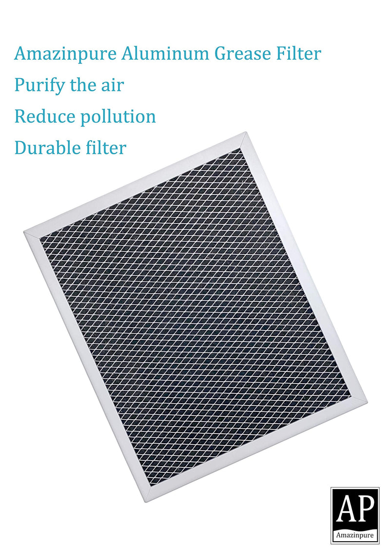 4 Pack Range Hood Filter 97007696 Aluminum Charcoal Combo Compatible with Whirlpool W10355450 Broan Nutone 6105C 41F 413023 41000 46000 11000 4341999 4378581 (8.75 x 10.5) in