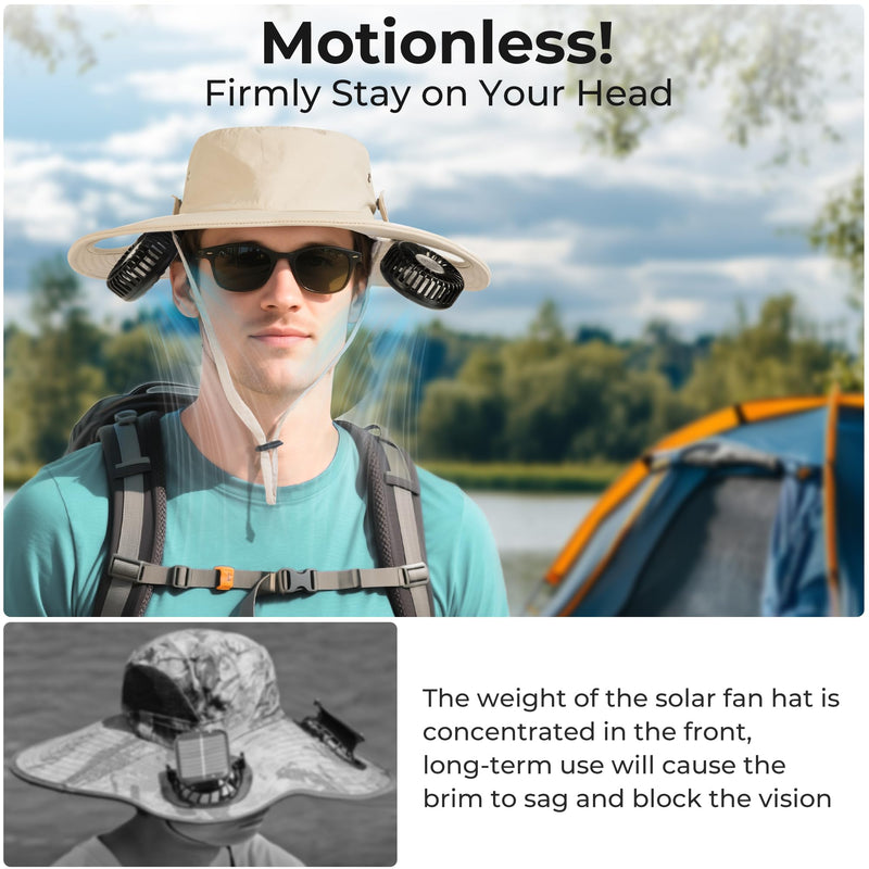 AMACOOL 2-in-1 Bucket Hat Fan with Detachable Neck Fan, UPF 50+ Wide Brim Sun Hat, Father's Day Gifts for Dad Husband, Fishing Essentials 2026 for Men Women Camping Hiking Beach Gardening Outdoor