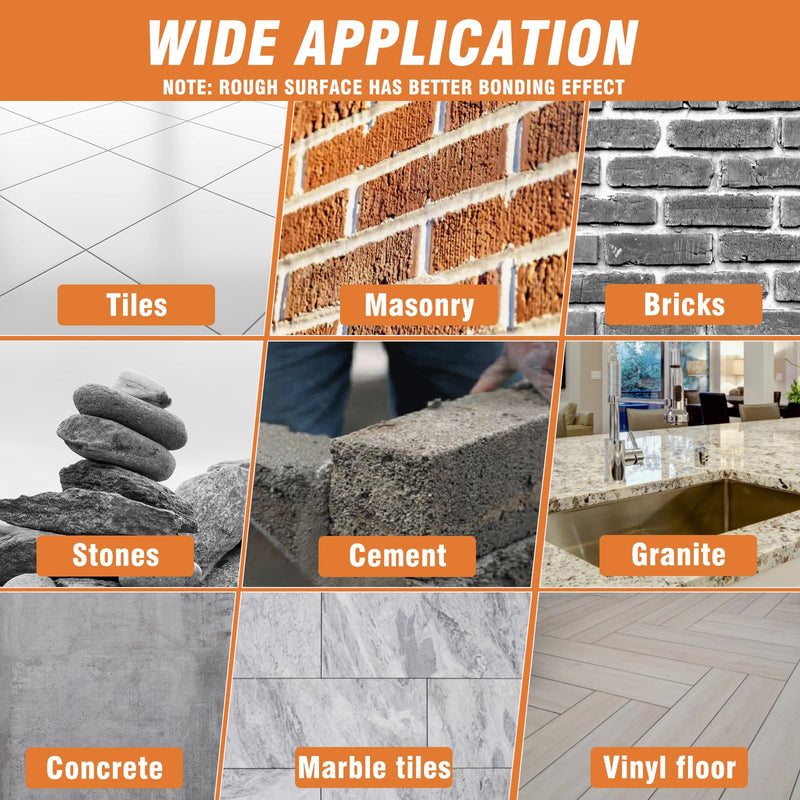 Heavy Duty Construction Adhesive, Versatile Cement Glue for Tile, Floor, Stone, Wood, and Wall in Squeeze Tube