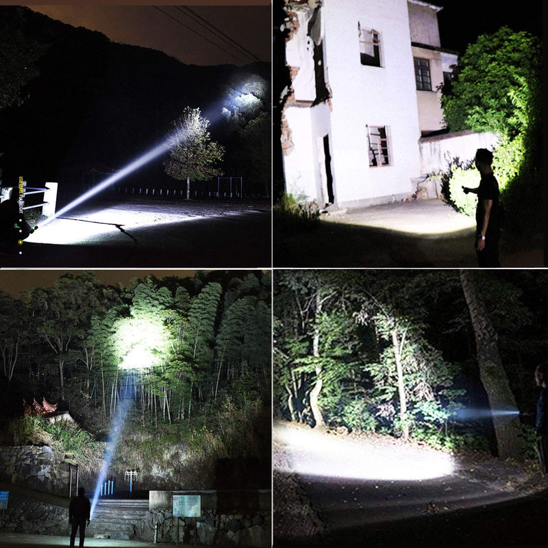 Rechargeable Flashlights 90,000 Lumens, Super Bright LED Flashlight High Lumens with USB Cable, 5 Modes Waterproof Flashlight Powerful Flash Light for Home Camping Hiking