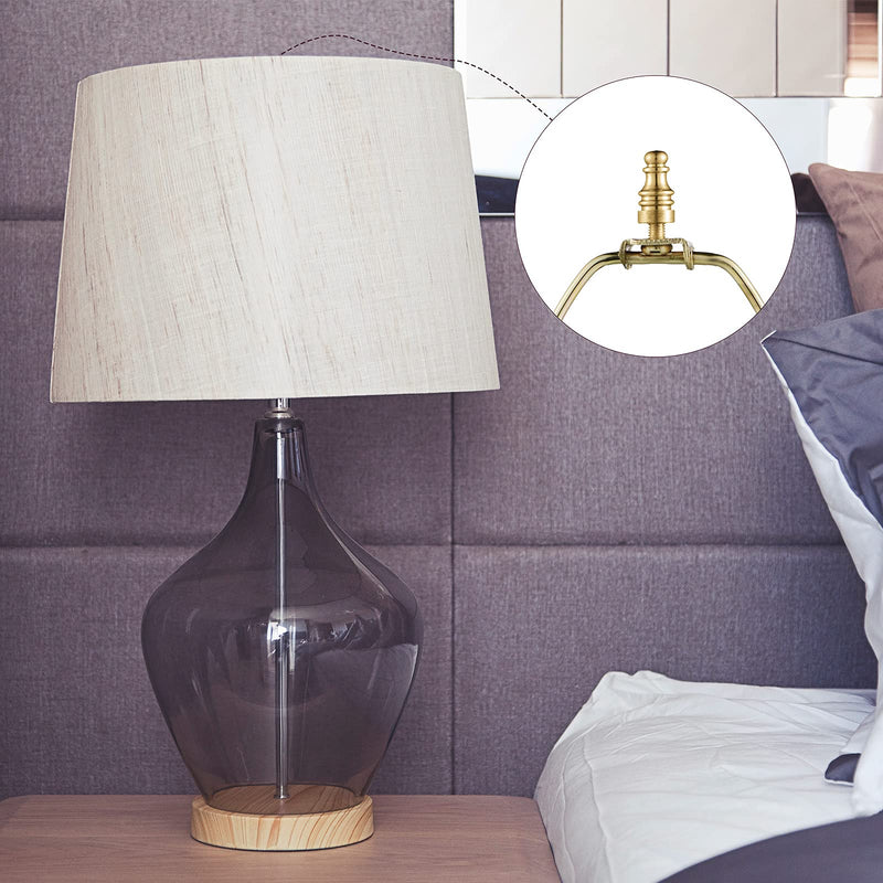 4 Pieces Solid Lamp Finial for Lamp Shade Brass Lamp Finial Cap 1 Inch Threaded Lamp Brass Knob for Table Lamps or Floor Lamps Fit 1/4-27