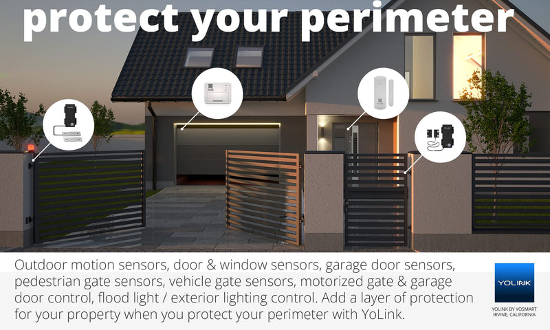 YoLink LoRa Smart Door Sensor Starter Kit: SpeakerHub Audio Hub & 2 Door Sensors - Up to 1/4 Mile Range, Door Left-Open Reminders, up to 5 Year Batteries, Alexa, IFTTT, Home Assistant