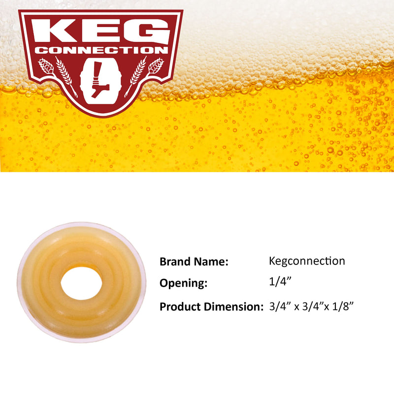 Kegconnection Regulator Washer - Nylon CO2 Tank to Draft Beer Kegerator Regulators Replacement Washers - Stop Leaks for Kegs, Homebrews - Pack of 10