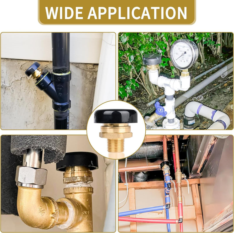 NBPLUS Vacuum Relief Valve 1/2 Inch, Low Profile Vac Breaker Valve Compatible with Watts LFN36-M1 Water and Heater Tanks, Brass Leak Proof