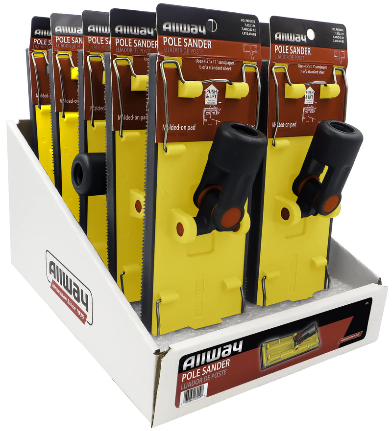ALLWAY UPS Heavy-Duty Drywall Pole Sander Head with Stainless Steel Clips