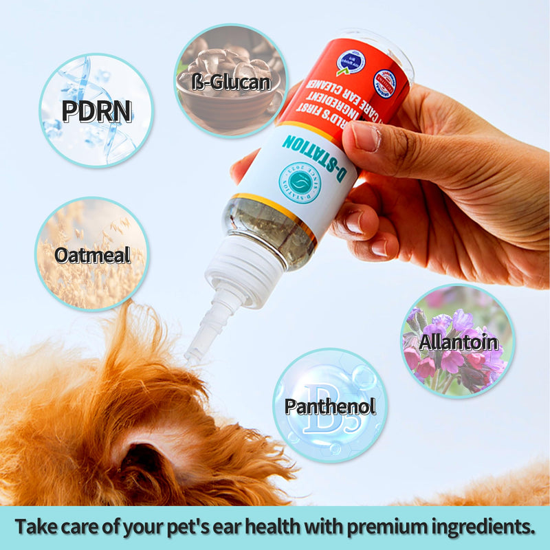 D-STATION PDRN OTIC Ear Cleaner is formulated with Premium PDRN to Soothe itching, Reduce Inflammation, and Keep Ears Clean While Promoting Healthy Ear Skin. Suitable for Dogs & Cats of All Ages. 4oz - PawsPlanet Australia