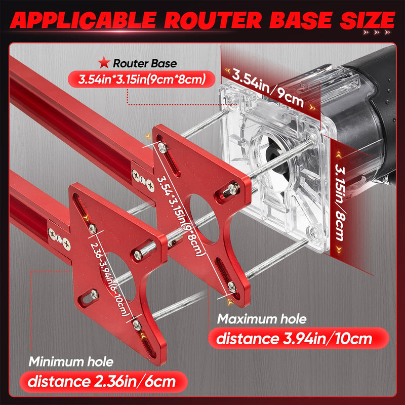 Saker New 4 in 1 Router Milling Groove Bracket|Cabinet Hardware Jig with Automatic Center Punch|Router Milling Groove Bracket Advantages|Router Guides for Woodworking basic version