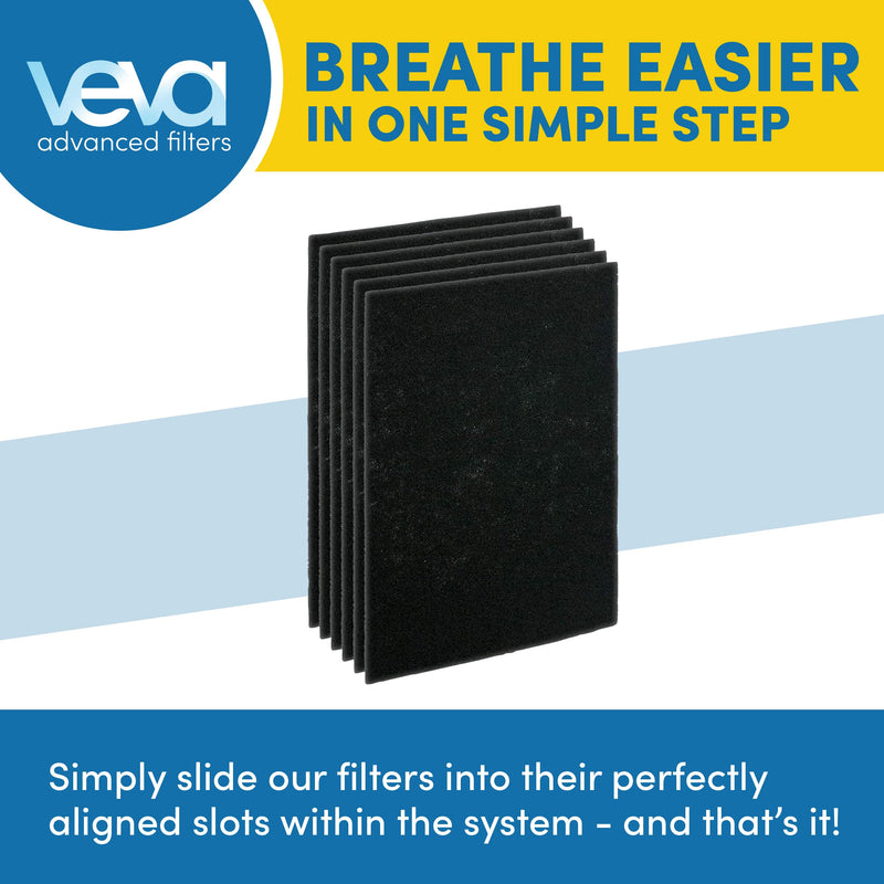 VEVA Air Purifier Filter Replacements - 6 Pack Precut & Compatible with Honey-well HPA200 Purifiers - Premium Activated Carbon Pre-Filters 6 Pre-Filters