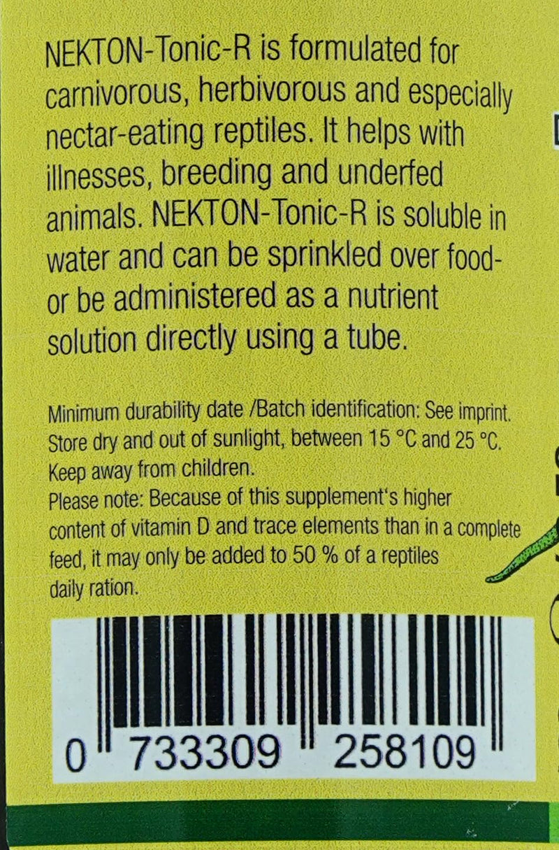 Nekton Tonic-R Restorative Supplement for Reptiles 100g, (3.5oz) 100gm / 3.5oz - PawsPlanet Australia