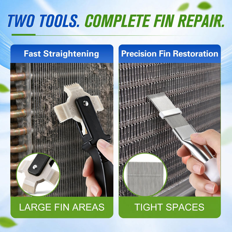 Dreyoo 2PCS AC Fin Comb Kit, Fin Straightener Tool, 16 18 20 22 Fins/Inch