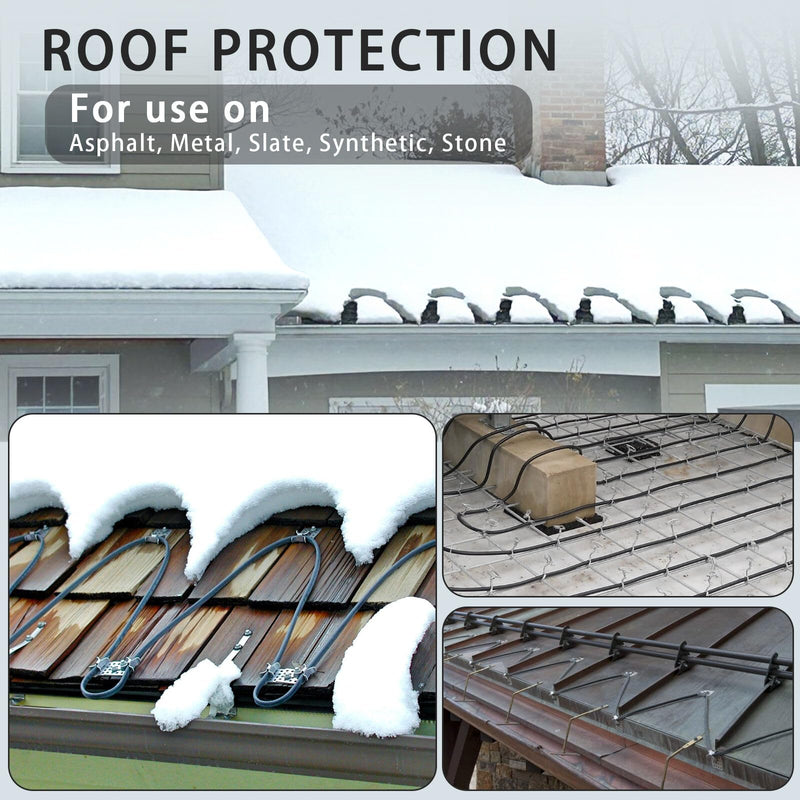 6FT Heat Tape for Water Pipes Freeze Protection 7W/FT 112V BDDFOTO Water Pipe Heat Cable,Self-Regulating Pipe Heater for Roof/RV/Water Storage Tank 6 FT