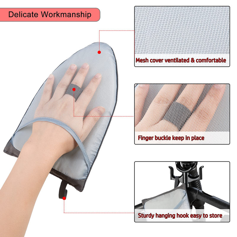 CINPIUK Garment Steamer Ironing Gloves Anti Steam Glove Heat Resistant Garment Steamer Mitt, Garment Steamer Accessories for Clothes Grey 1