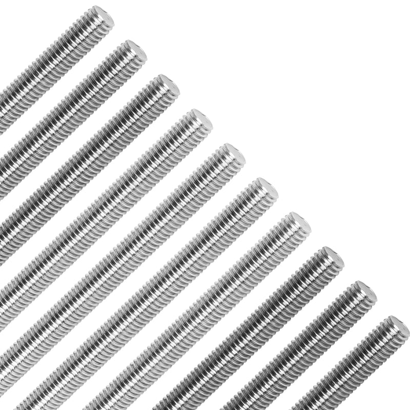M8-1.25 x 200mm Fully Threaded Rod, Long Threaded Screw, 304 Stainless Steel 18-8, Right Hand Threads, 2 PCS M8 x 200mm