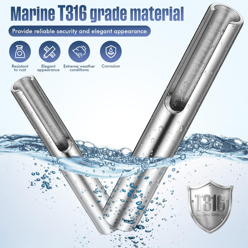 Yaocom 120 Pack 316 Stainless Steel Invisible Cable Railing Kit, 1/8''