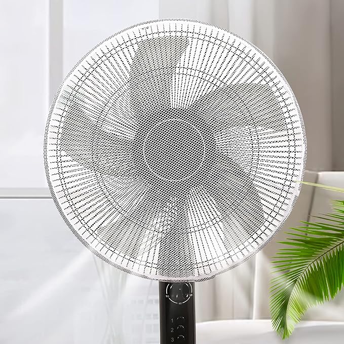 OUNONA Fan Cover, Safety Net, Fan Safety Cover, Compatible with Blade Diameter 11.8 - 15.7 inches (30 - 40 cm), Home Use, Commercial Use, Kids, Finger Scissors Prevention, Fan Cover, Pack of 2 - NewNest Australia