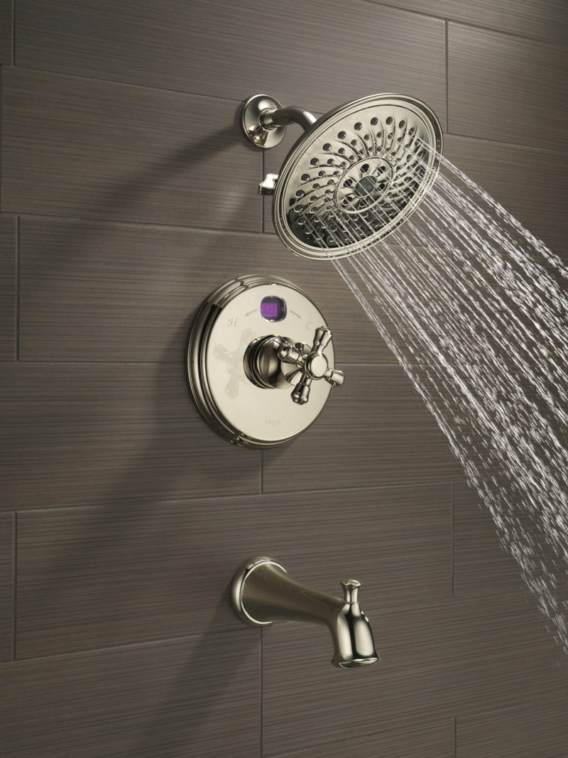 Delta Faucet 3-Spray Touch-Clean H2Okinetic Shower Head, Chrome 52687
