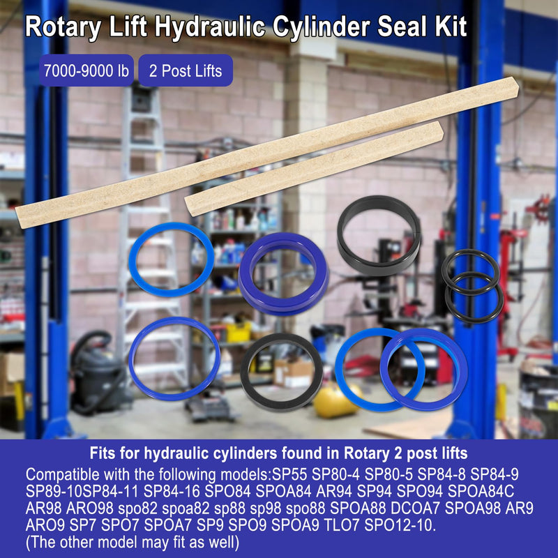 Rotary Lift Kit Hydraulic Cylinder Seal Kit Fits for SPO9 SP0A9 SPO7 SPOA7 SPO88 FJ783 FJ7664 Texas HYD, BH-7511-11，FJ783-12TH,7000lb - 9000lb Lifts