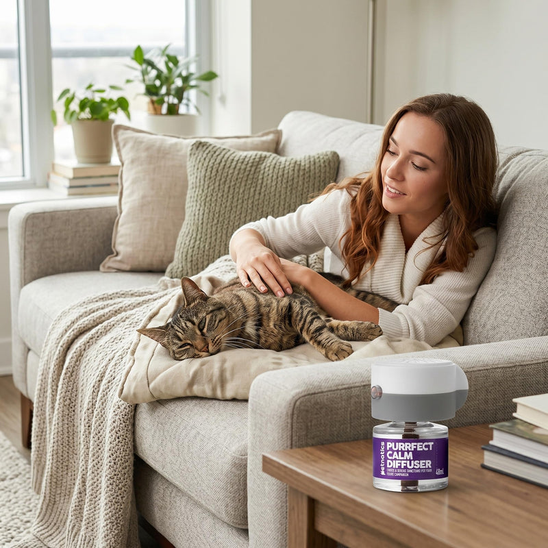 Cat Calming Diffuser Refill | 24/7 Soothing Pheromone Technology for Felines & Multi-Cat Homes | Long-Lasting Effect for up to 30 Days Fits Standard Pheromone Diffusers (1-Pack) 1