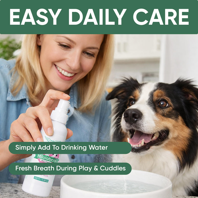 Milolabco Advanced Dental Spray, Natural Source of Minerals that Helps Minimize Tartar Buildup, Freshens Breath, for Healthy Balance of Oral, Milolabco Dog Dental Spray, Supports Oralhygiene, 100ml 1