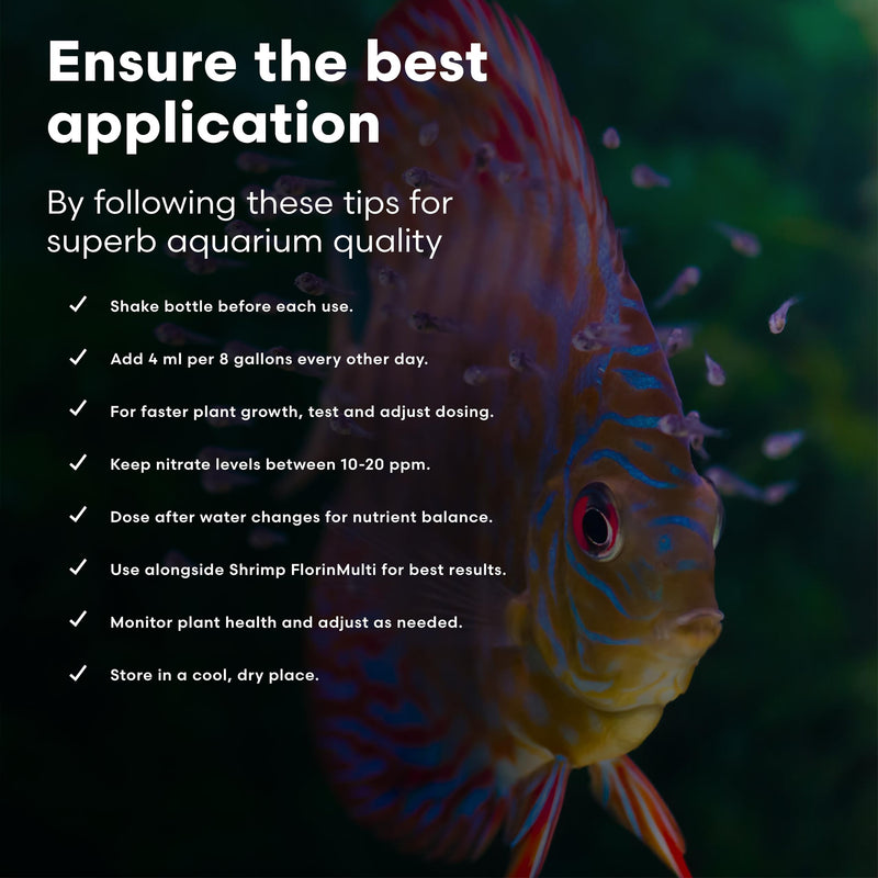 Brightwell Aquatics Shrimp FlorinGrō+ – Nitrate-Based Plant Supplement for Shrimp Aquariums – Supports Growth, Chlorophyll & Vibrant Foliage – Copper-Free, 250 ml 250-ml