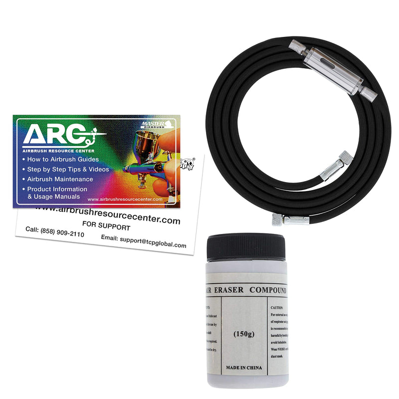 Master Airbrush Gravity Feed Airbrush Mini Sandblaster Kit - 1/2 oz. Cup, 0.5 mm Tip, Hose – Portable Airbrush, Ideal for Art, Miniature Painting, Model Cars, Nail Art, Etching Glass & Rust Removal