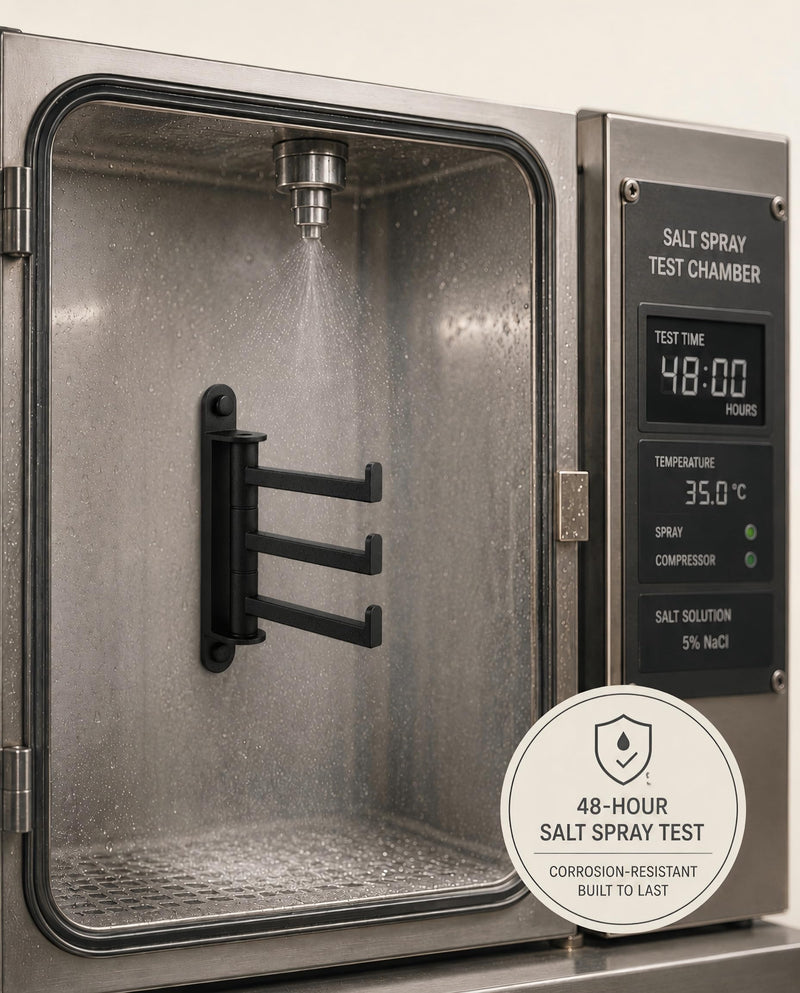 3 Arm Swivel Towel Hook, SUS 304 Stainless Steel Wall Mount, Oil Rubbed Finish, Contemporary Style (Matte Black) Matte Black