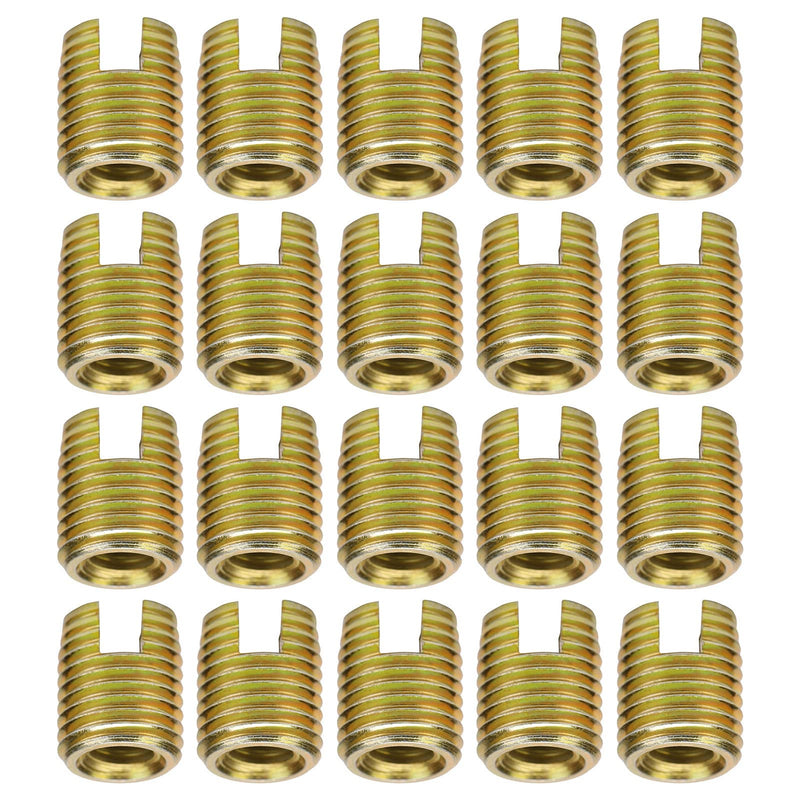 Self Tapping Thread Inserts - Thread Adapter, 20Pcs 302 Carbon Steel Thread Inserts Kit, Vibration Resistant & Easy Install, Brass Self-Tapping for Wide Industrial Applications