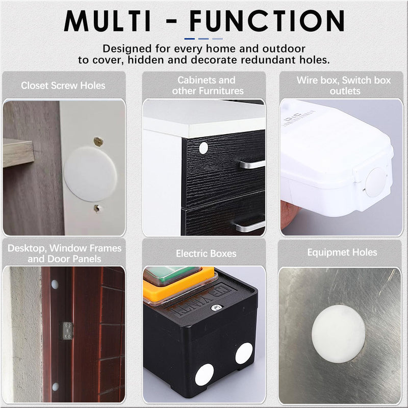 7/8 In/22 mm White Plastic Hole Plugs for Round Holes, Flush Type Panel Plugs Fastener Cover, Snap in Locking Tubing Plug Screw Hole Cover for Furniture Kitchen Cabinet, 30PCS 22mm(7/8")