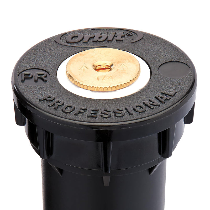 Orbit 80312 Professional Pressure-Regulating Pop-Up Spray Head Sprinkler with Brass Nozzle, 4" Full Spray 4" Height Full Pattern