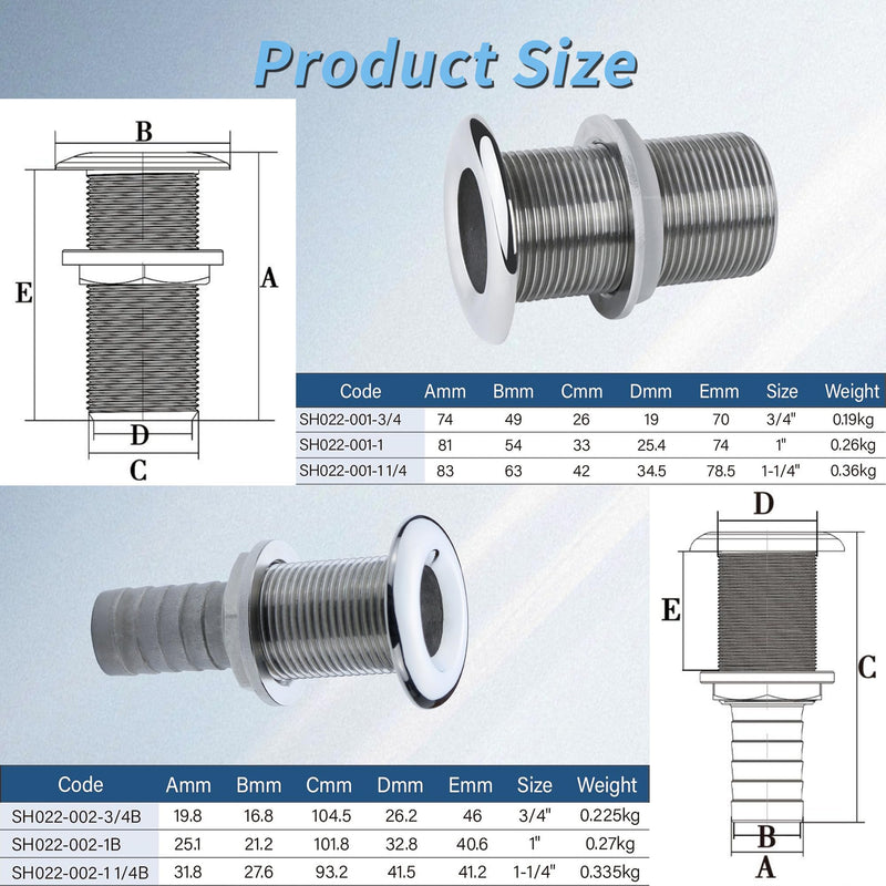 Boat Cleat Open Base Boat Cleat 4/5/6/8 inch Dock Cleat 316 Stainless Steel Boat Marine Grade, Rope Cleat for Boat Docks Decks Nautical Kayak Yacht 1" B