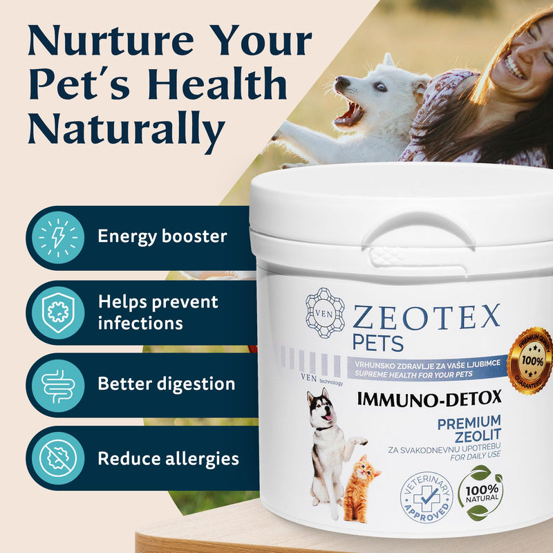 Zeolite Powder 100% Natural Food Supplement for Immunity & Detox, Digestive Health, Joint Health Supplement Powder, Liver Detox, Enhance Pet Health w/Easy-to-Use Pet Supplements, 350g/12.35 oz 350 grams