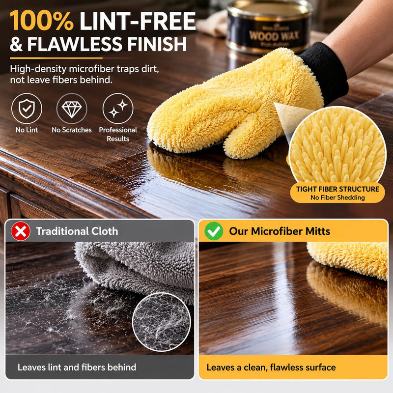 15 Pcs Microfiber Painting Mitts with Thumb for Furniture Staining
