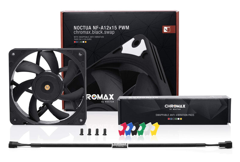 Noctua Chromax Black Swap 120mm 1850RPM PWM Computer Case Fan w/Anti-Vibration Pads Single - NewNest Australia