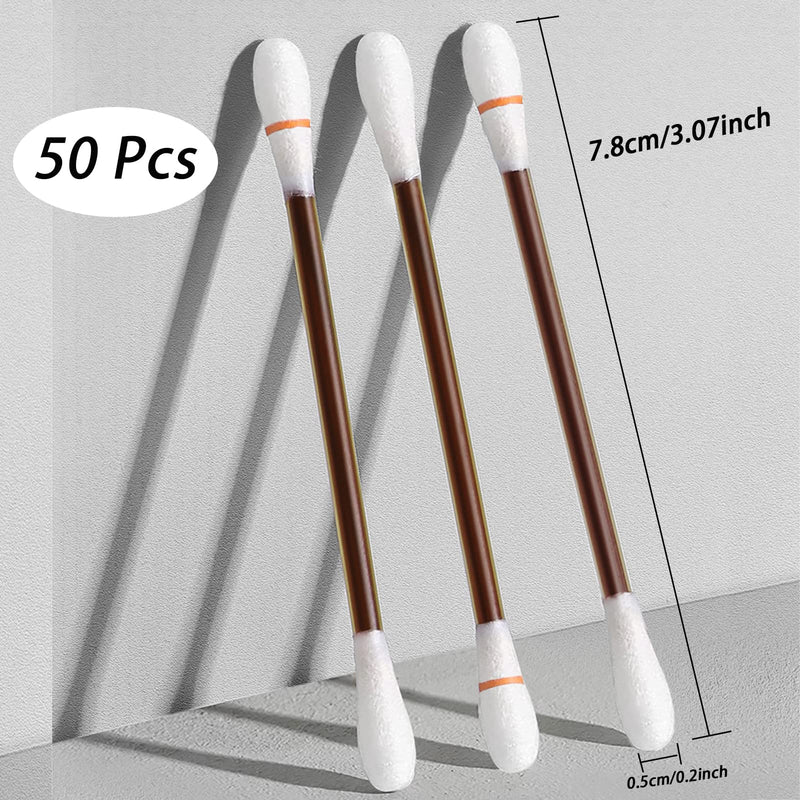 50 Pcs Cotton Iodine Swabs Individually Wrapped - Disposable Iodophor Swabsticks Medical Sanitary First Aid Kit Emergency Care Safety for Adult Kids