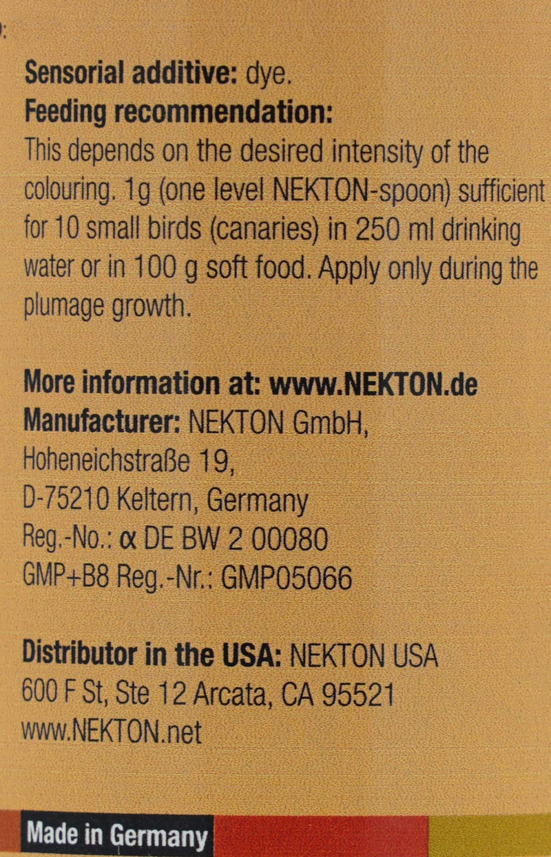 Nekton R-Beta Enhances Pink Color in Birds, 150g / 5.29oz 150gm / 5.29oz - PawsPlanet Australia