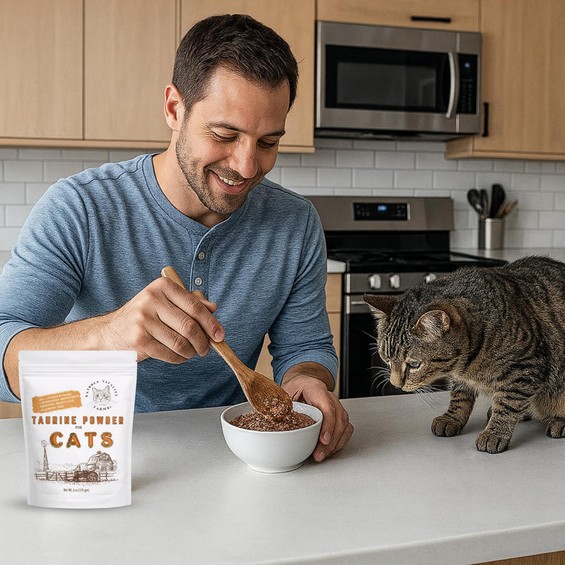 Taurine for Cats - Taurine Powder for All Ages Including Kittens - 144+ Servings - 500mg Supplement - unscented (6oz) 6oz