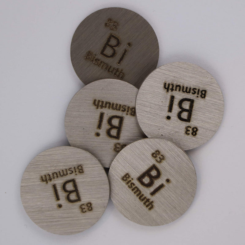 Bismuth (Bi) 24.26mm Metal Disc for Collection or Experiments