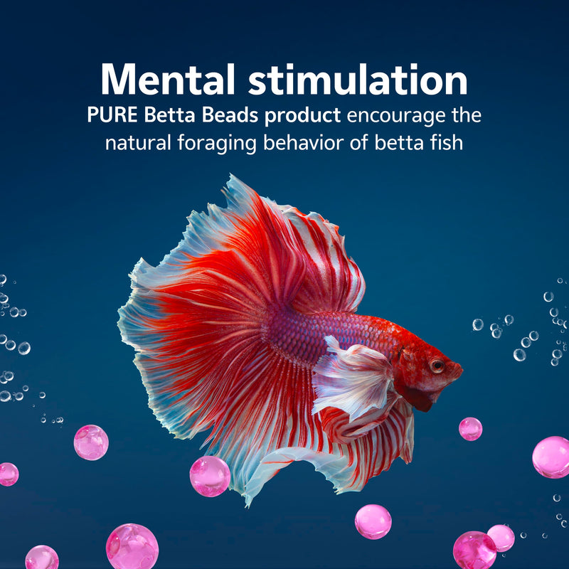 Aqueon Pure Betta Beads, Water Care for Unfiltered Aquariums, Maintains Clear Water and Helps Breakdown Organic Sludge, Pink (Pack of 2) One Pouch (Pack of 2)